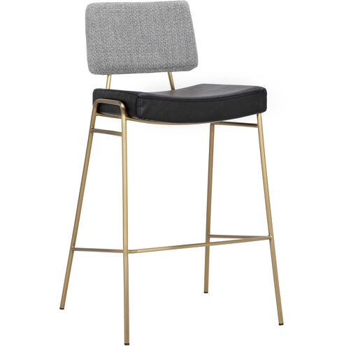 Brinley 41 inch Gold / Nightfall Black / Chacha Grey Barstool